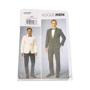 Vogue V9097 Sewing Pattern Mens Tuxedo Jacket Pants Size 40-46 New Uncut